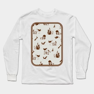 NZ Birds Science Pattern Long Sleeve T-Shirt